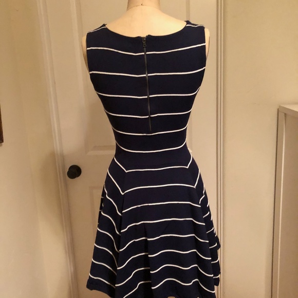Alice and Olivia Navy Striped Dress - Picture 2 of 4